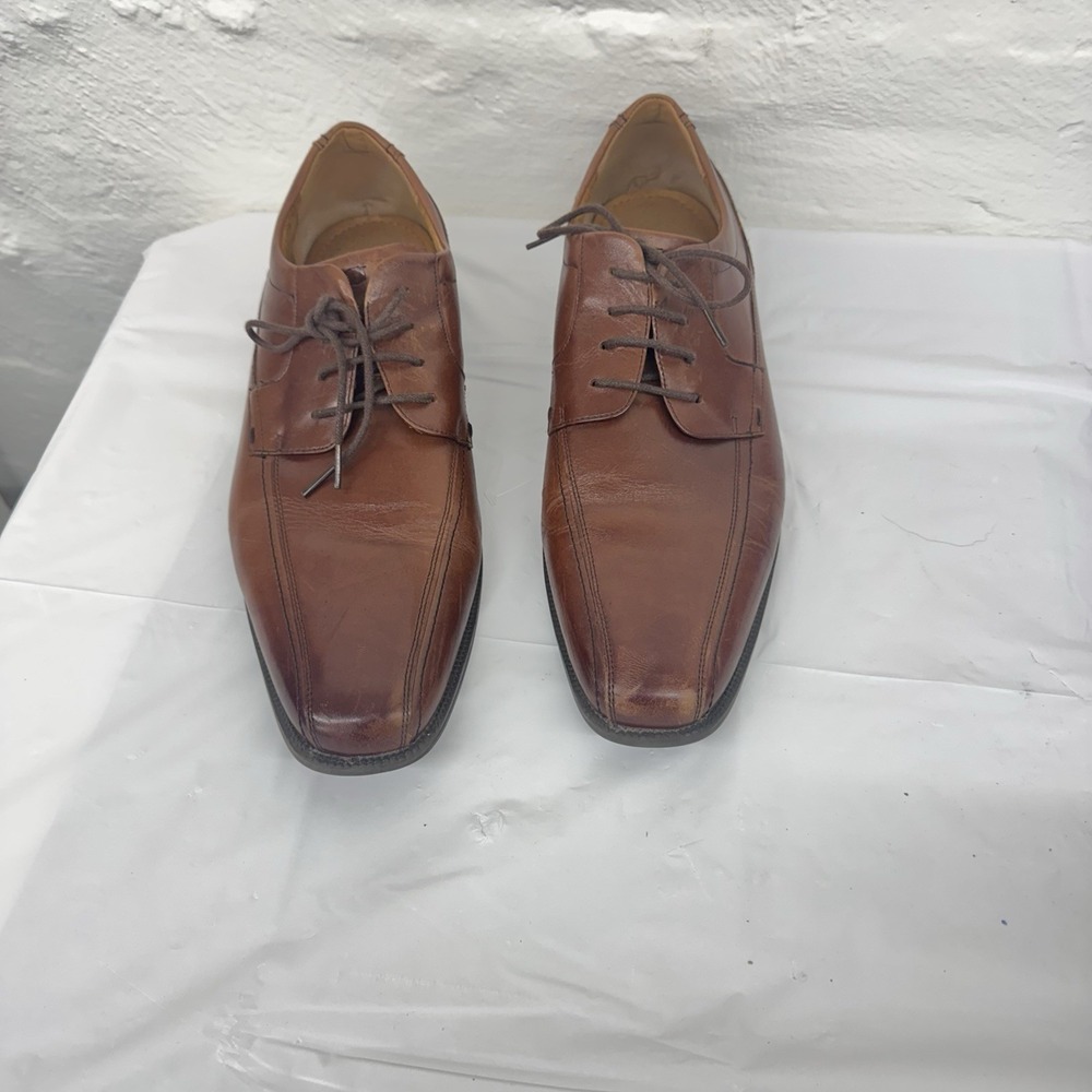 Florsheim Square Toe Brown Leather Oxford Men's Shoes Size 11 D - Picture 2 of 5